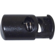 Gutsy Plastık Yaylı Kordon Kılıdı Stoper Syah 5mm (10 Adet)