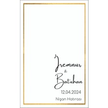 Nişan Hatırası,nikah Hatırası Kartı 10 cm x 15 cm 49 Adet - Vinyet Baskı