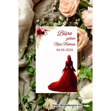 10X145 cm Kına Hediyelik Kartı 49 Adet Laurel