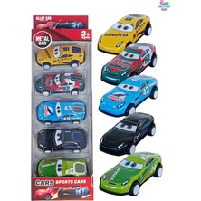 Brother Toys Cars Şimşek Mcqueen 5'li Metal Sürtmeli Araba Seti Sally Doc Hudson