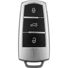 Marsilyan Volkswagen Sustasız Uyumlu Silikon Oto Anahtar Kumanda Kabı Kılıf Gri