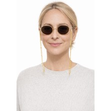 Bonjorno Aksesuar Altın Renk Gözlük Zinciri Kadın | Şık Metal Gözlük Askısı Gözlük Aksesuarı | Kaymaz Tutucu Zincir