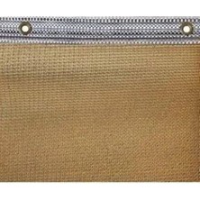 Kampya Krem 2X4MT Gölgelik File %95 Lik Gölgelik Kumaş Kolonlu Kuş Gözlü Çit Brandası