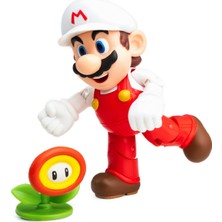Jakks Pacific Nintendo Super Mario Figürü Ateş Mario, Koleksiyoncu Kutusunda, 10 cm