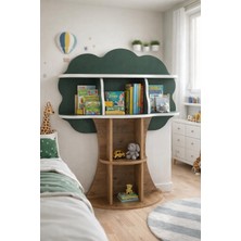 Tok-Co Ağaç Tasarımlı Çocuk Kitaplığı Ahşap Montessori Kitaplık