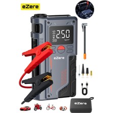 Multi-Işlevli 4'in1 Şarjlı Akü Takviye ve Lastik Şişirme Powerbank