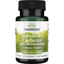 Swanson Indole-3 Carbinol With Resveratrol, 200 Mg, 60 Capsules