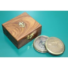 Hayat Store Ahşap Kutulu Pirinç Pusula 16222