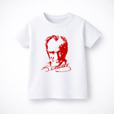CC Collection Çocuk Tişört Atatürk Baskılı Pamuklu Unisex Günlük Rahat Tişört