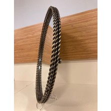 Plus Home Tepsi Yuvarlak Aynalı Jardinyer Döküm Pirinç 3 Sıra Burgu Model Renk Antik Eskitme Çap 36X36 cm