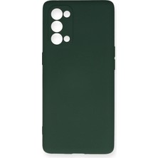 Mey Ithalat   Reno 5 Pro Kılıf Nano Içi Kadife Silikon - Koyu Yeşil