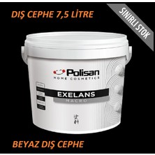 Polisan Exelans Macro Beyaz Dış Cephe Yüksek Kapatıcı Kir Yapmaz Preminum Boya 7,5 Lt