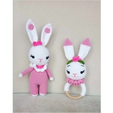 Pembe Tavşan Seti Organik Oyuncak