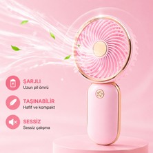 Zoli Şarjlı Mini El Vantilatörü Taşınabilir Çok Hafif, Serinletici Mini Şarjlı Fan