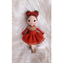 Sonbahar Şirin Bebek Organik Örgü Oyuncak Amigurumi Organik Oyuncak