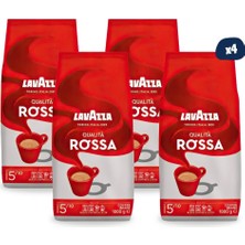 Lavazza Qualita Rossa Espresso Çekirdek Kahve 1 kg | 4'lü Paket