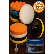 Oto Araç Pasta Cila Süngeri Seti 12 Parça 115 mm 300 gr