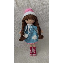Mavi Kış Güzeli Amigurumi Örgü Oyuncak
