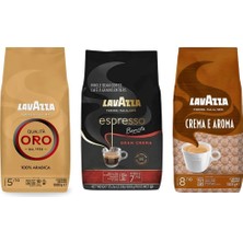 Lavazza Qualita Oro, Espresso Barista Gran Crema, Crema E Aroma Çekirdek Kahve 1 kg | 3'lü Paket