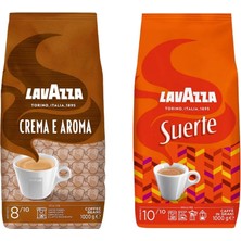 Lavazza Suerte, Crema E Aroma Çekirdek Kahve 1 kg | 2'li Paket