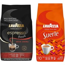 Lavazza Espresso Barista Gran Crema, Suerte Çekirdek Kahve 1 kg | 2'li Paket