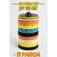 Araç Pasta Cila Polisaj Süngeri Parlatıcı Seti 150 mm 11 Parça