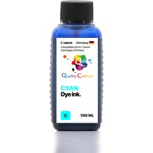 Qc Canon Pixma TS7650İ Uyumlu - 100ML C Cyan Mavi