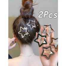 Elas Home Taşlı Büyük Boy 2 Li Yıldız Toka