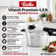 Fissler Vitavit Premium Düdüklü Tencere 4,5 Lt + Dijital Mutfak Tartısı Hedeiye
