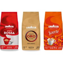 Lavazza Qualita Oro, Suerte, Qualita Rossa Çekirdek Kahve 1 kg | 3'lü Paket