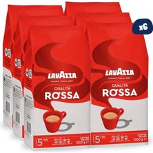 Lavazza Qualita Rossa Espresso Çekirdek Kahve 1 kg | 6'lı Paket