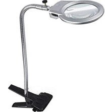 Esranın Dünyası Masaüstü Mandallı Ledli Aydınlatma 5x Büyütme Büyüteç - Model No By7