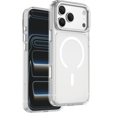 Keephone Apple iPhone 17 Pro Max Uyumlu Kılıf Magicam Gizli Selfie Standlı Magsafe Crystal Kapak