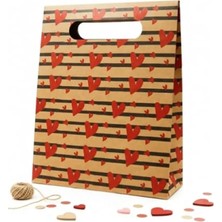 Esranın Dünyası 24X30 cm Kalp Desenli Hediye Kutusu