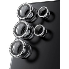 Voyo Samsung Galaxy S26 Ultra Kamera Lens Koruyucu Taşlı Simli Süslü Kaliteli Görüntü