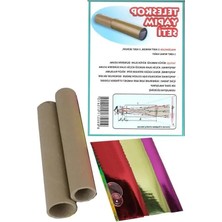 Esranın Dünyası Teleskop Yapım Seti Mercekli 1 Paket Basit Teleskop Yapım Seti Mercek Deney Seti Silindir Karton