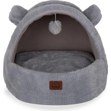 Esranın Dünyası Gri Kedi Yatağı 40X50 Cm, Çift Taraflı Yumuşak Minder ile