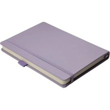 Esranın Dünyası Pastel Mor Renkli 14X20 cm Boyutunda Lastikli Noktalı Defter