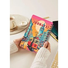 Esranın Dünyası Yeni Yıl Temalı Simli Defter, A5 Boyutunda Spiralli ve Çizgisiz