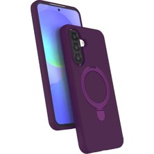 Sibelora Home Newface Samsung Galaxy A37 5g Regal Magsafe Standlı Kapak - Derin Mor