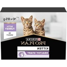 Esranın Dünyası 10 Adet Hindi Etli Yavru Kedi Yaş Mama 85GR Çoklu Paket