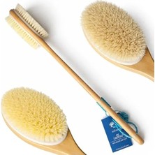 Esranın Dünyası 2 Taraflı Sırt ve Vücut Temizleme Fırçası, Bambu Saplı