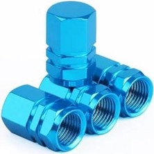 Esranın Dünyası Metal Altıgen Oto Sibop Kapağı Seti, Mavi Renk - 4'lü