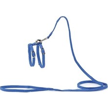 Esranın Dünyası 130 cm Mavi Kedi Göğüs Tasması ve Gezdirme Kayışı