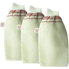 Esranın Dünyası Beyaz Banyo Hamam Kesesi, Lastikli 3 Adet, Pratik Kullanım