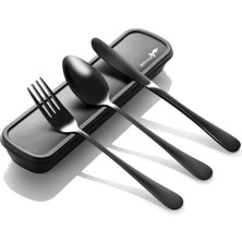 Esranın Dünyası Paslanmaz Çelik Yolculuk Çatal Bıçak Kaşık Seti