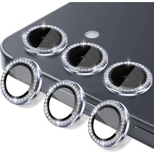 Voyo Samsung Galaxy S26 Kamera Lens Koruyucu Taşlı Simli Süslü Kaliteli Görüntü