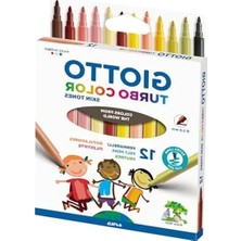 Esranın Dünyası Turbocolor Keçeli Kalemler, Ince Uçlu, 2,8 Mm, 12 Ten Rengi, Çocuklar, Partiler ve Okullar Için Ideal