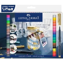 Esranın Dünyası Faber-Castell 30'lu Creative Markör Seti,suya Dayanıklı,kalıcı Mürekkep,ergonomik Gövde