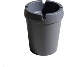 Esranın Dünyası Gri Modern Küllük | Duman Kanallı | Plastik | 10 cm Yükseklik | Ev, Balkon, Ofis Kullanımı